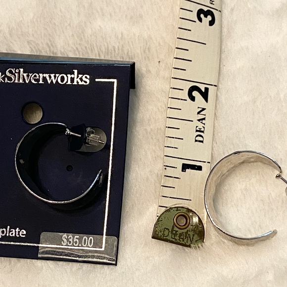 Belk Silverworks Womens Silver Plated Hoop Earrings - Picture 11 of 11